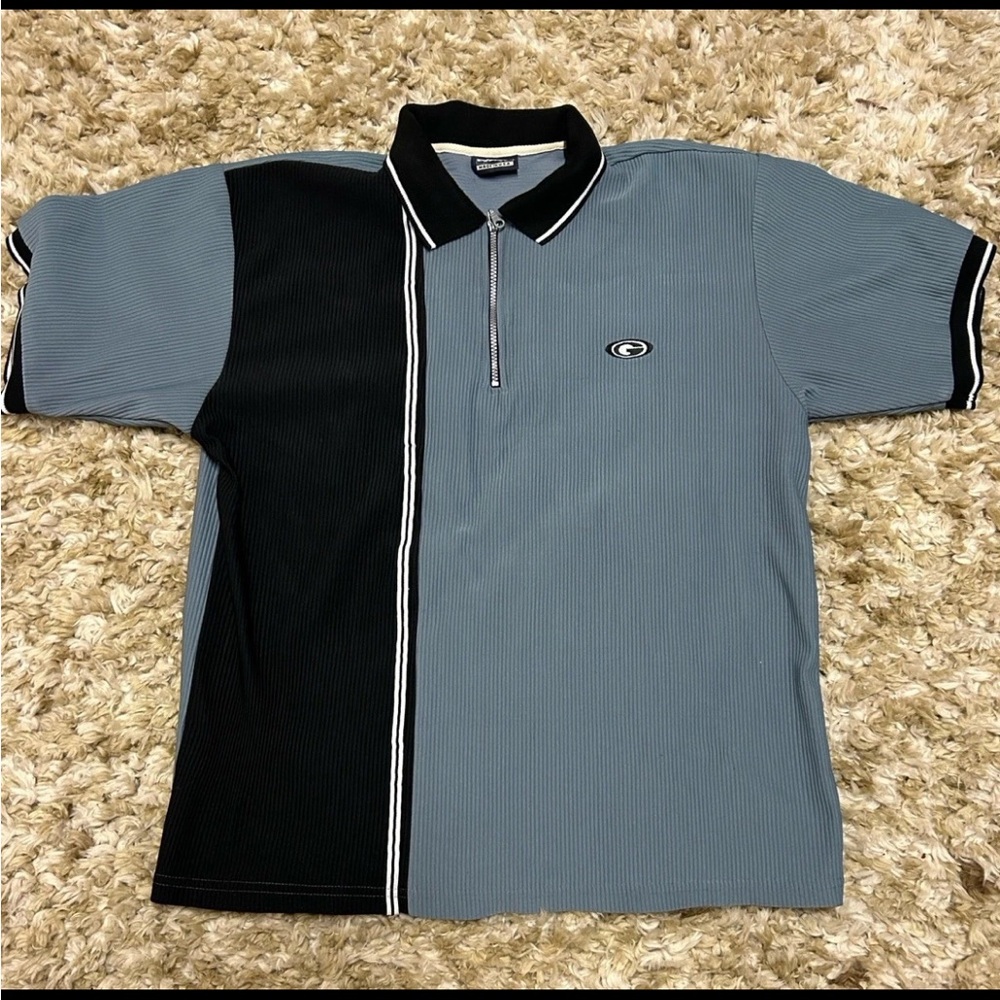 Vintage 90s LA Gate 1/4 Zip Polo Sopranos Stussy Skate Rockabilly Made In USA
